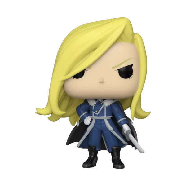 Full Metal Alchemist Brotherhood POP! Animation Vinyl Figure Olivier A w/Sword. Il Pop è una figura in vinile viene fornita in una scatola trasparente grazie alla quale è possibile ammirarla! E Alta circa 9 cm.