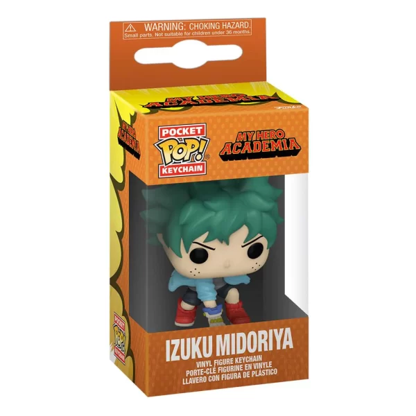 My Hero Academia Pocket POP! Portachiavi Deku w/ Gloves i. Il Portachiavi è una figura in vinile viene fornita in una scatola trasparente grazie alla quale è possibile ammirarla! E Alta circa 4 cm.