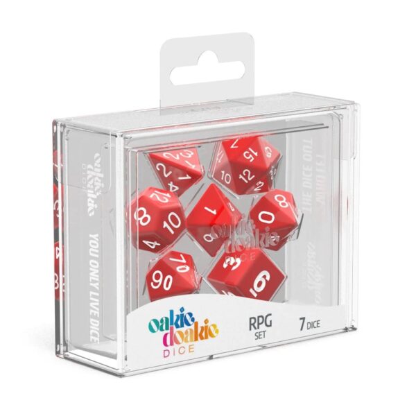 Dadi Oakie Doakie RPG Set Solid - Rosso