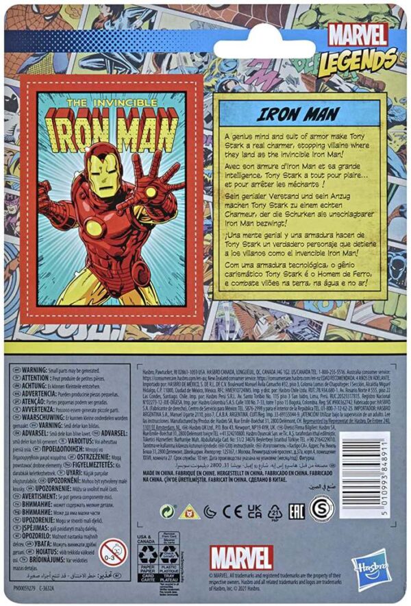 Iron Man Marvel Legends retro Action Figure 9,5 cm Hasbro Nerd Stark